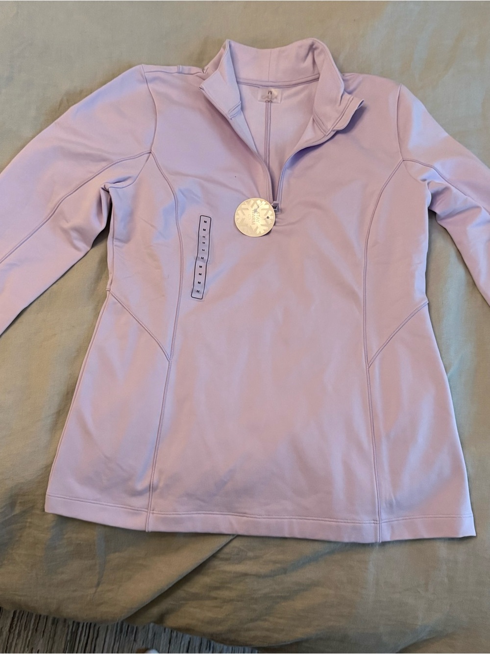 Alia Lavender Long-Sleeve Quarter-Zip Top